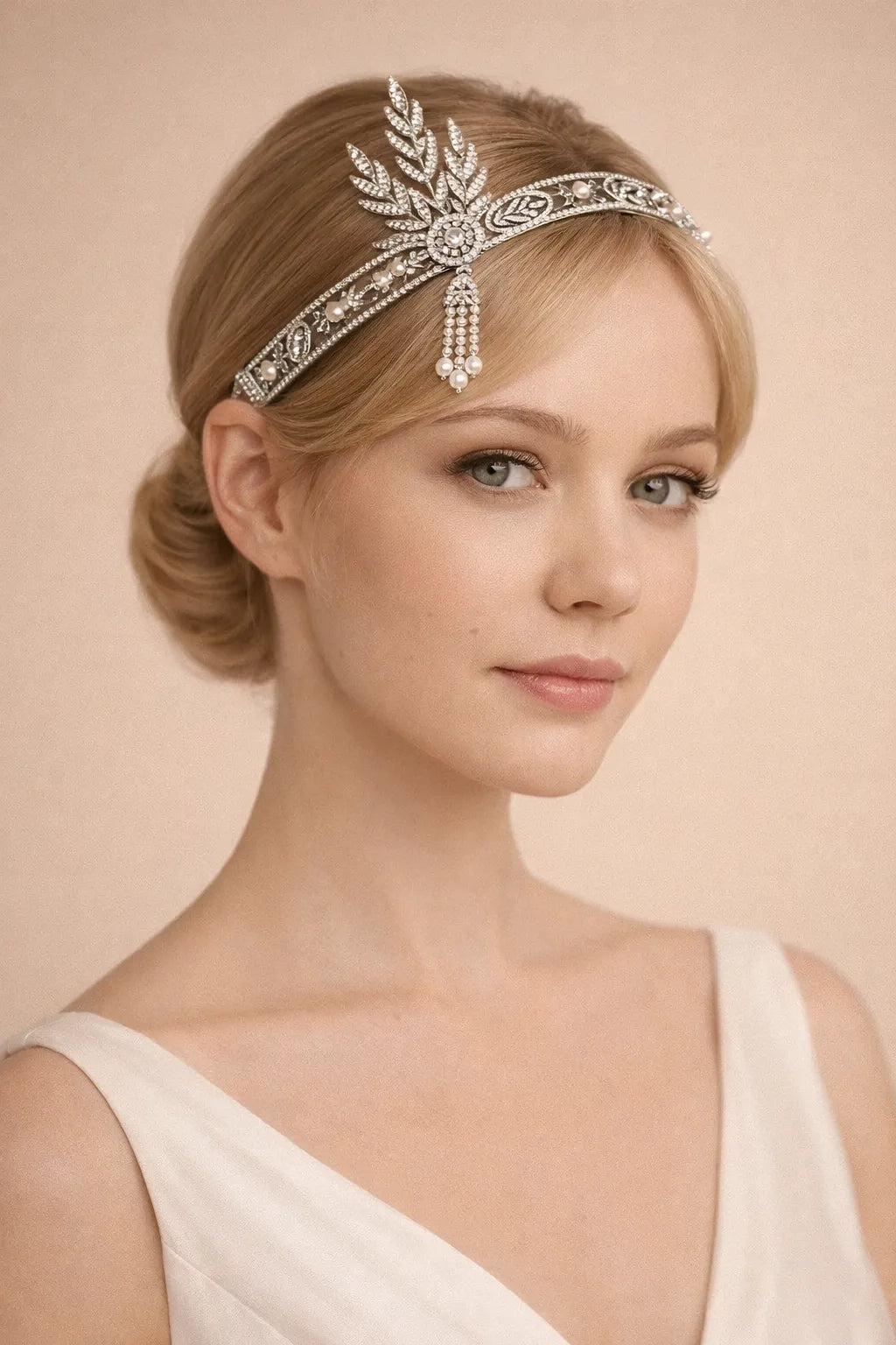 Headband mariage vintage