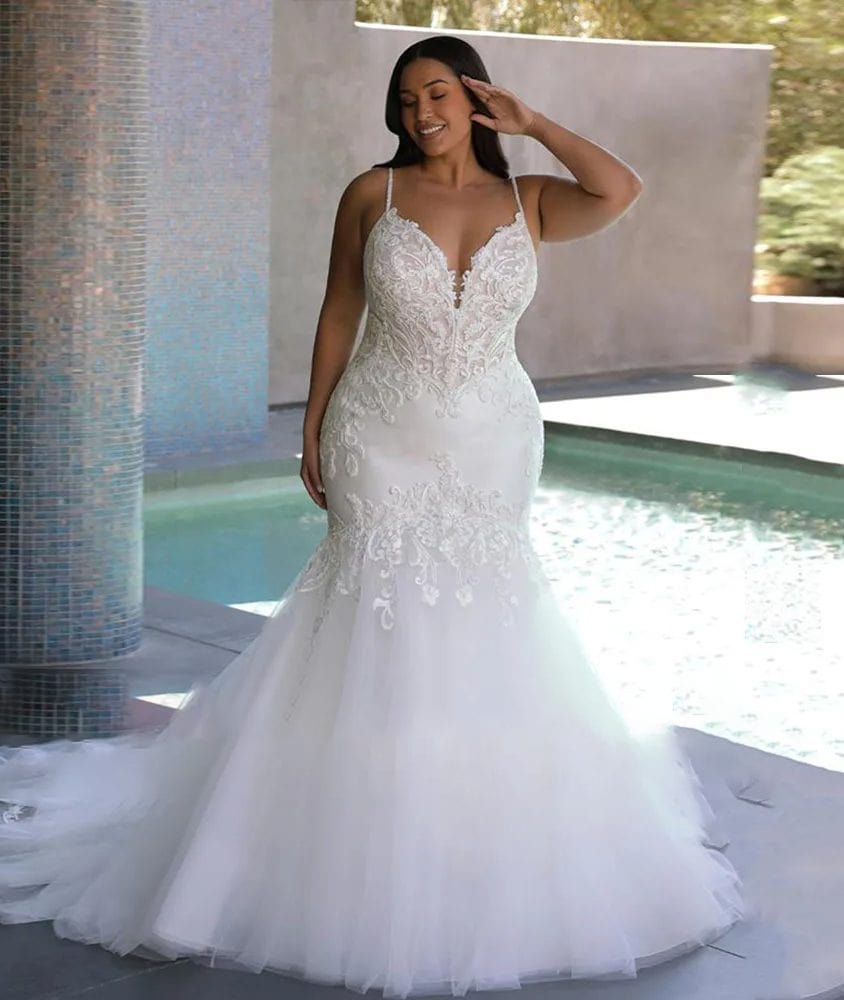 Robe de mariée sirene pour femme ronde – Bohelle