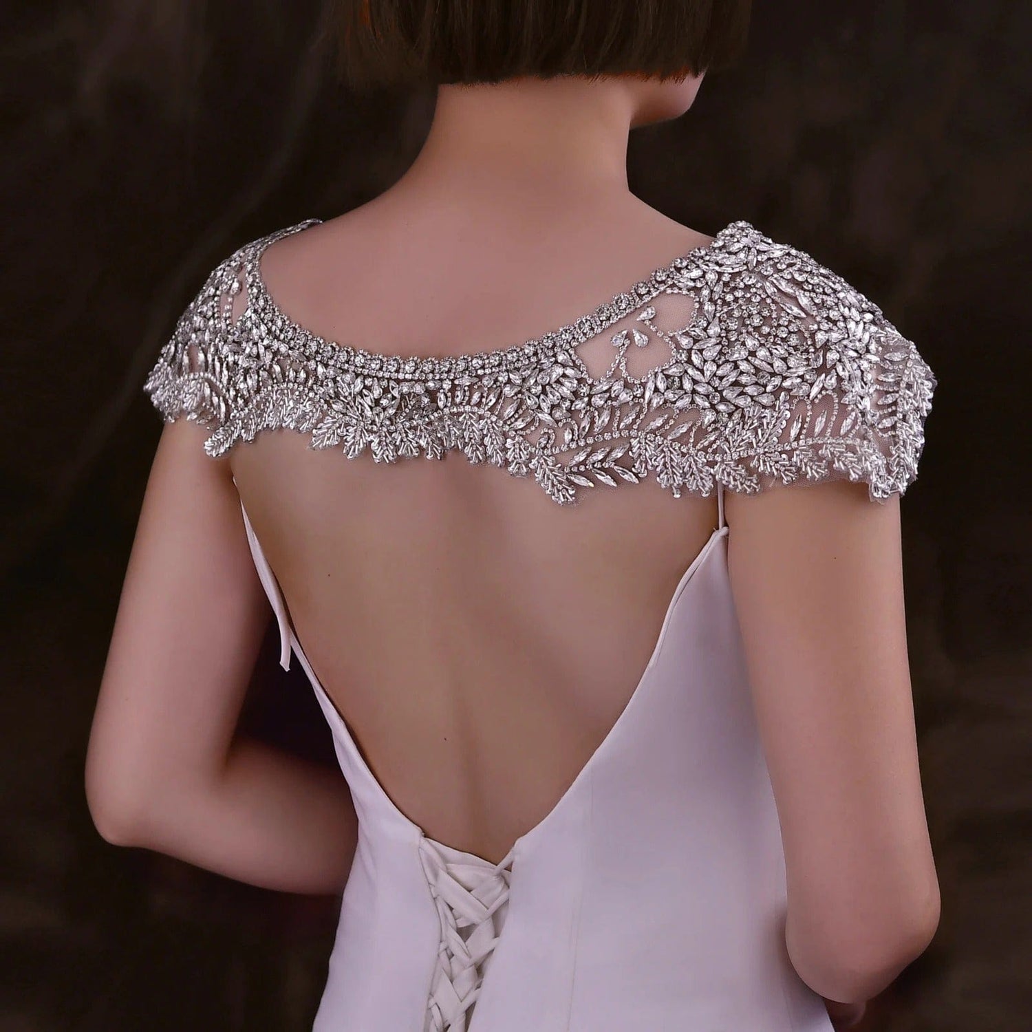 Bolero Argente Mariage vue de dos