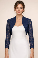 Boléro bleu marine mariage