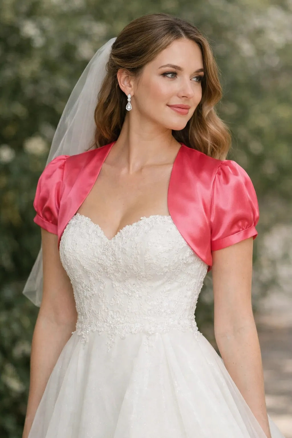 Boléro corail mariage