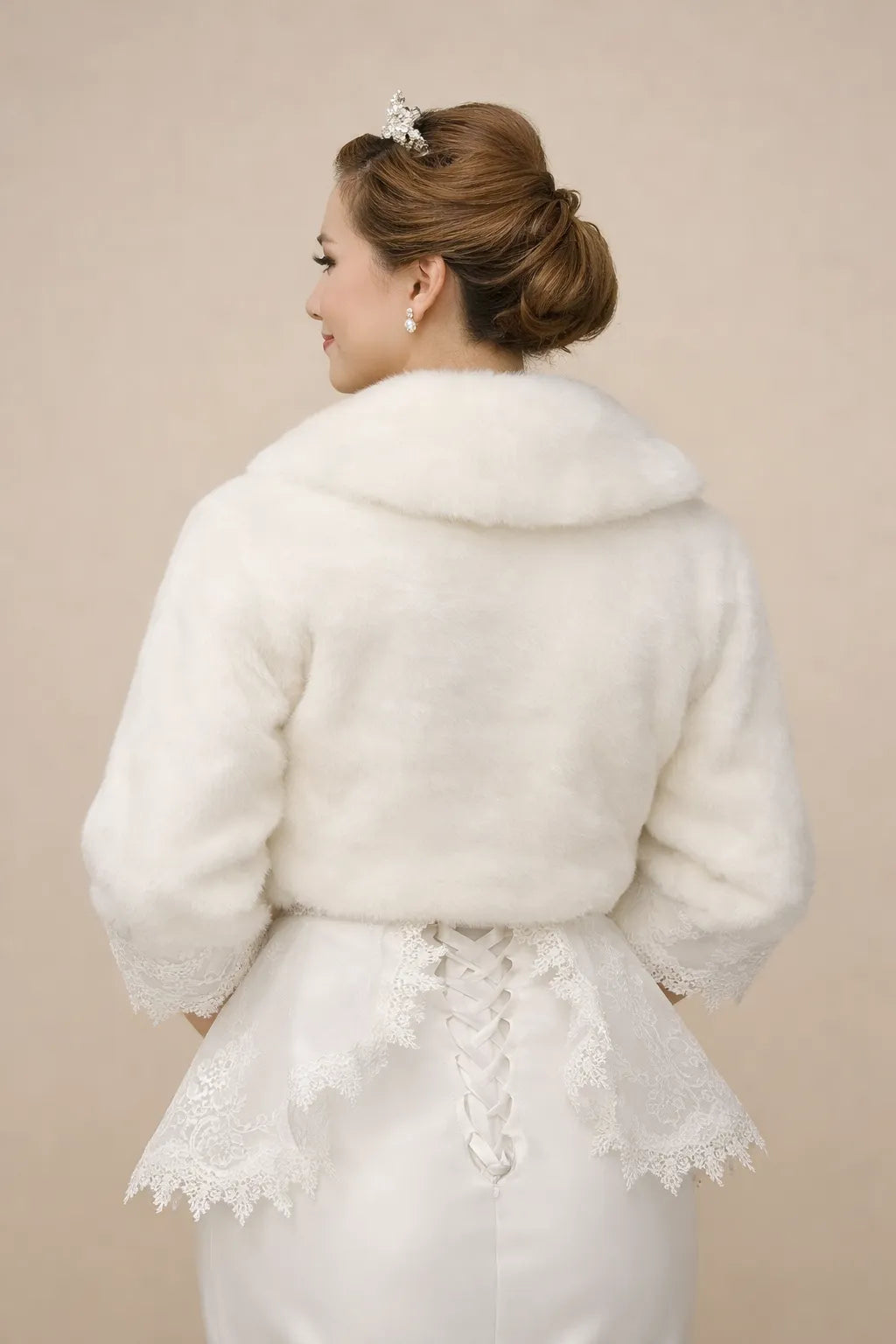 Boléro En Fausse Fourrure Pour Fille - Châle, Cape, Pour Mariage, Fête, Noël, Décoration Boléro En Fausse Fourrure Pour Fille - Châle, Cape, Pour Mariage, Fête, Noël, Décoration