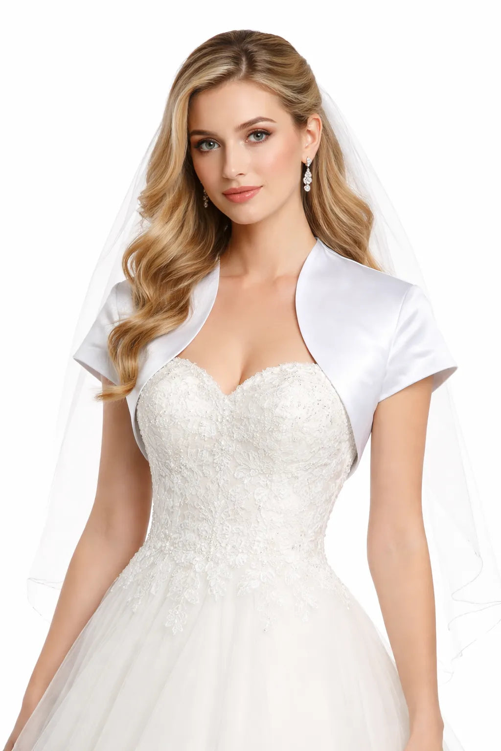 Boléro manche courte mariage