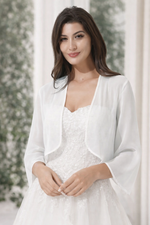 Boléro mariage mousseline de soie