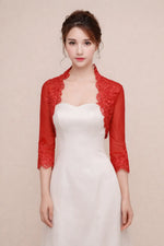 Boléro mariage rouge