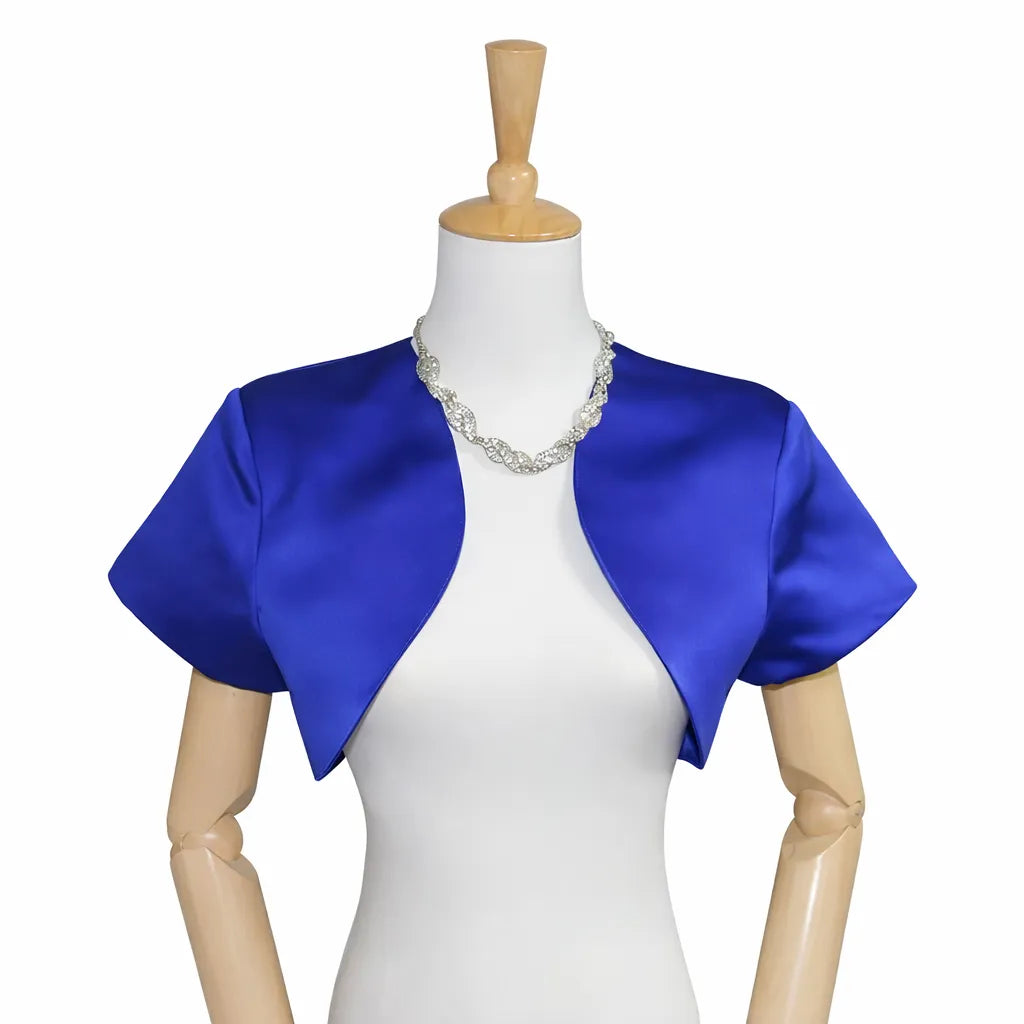 Boléro bleu mariage