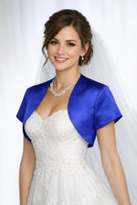 Boléro bleu mariage