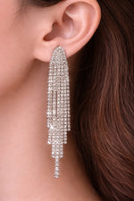 Boucle d'oreille mariée strass