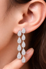 Boucle d’oreille Gouttes Scintillantes en Argent 925 & Moissanite