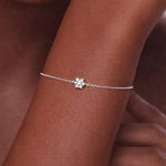 Bracelet mariée moissanite en argent 925