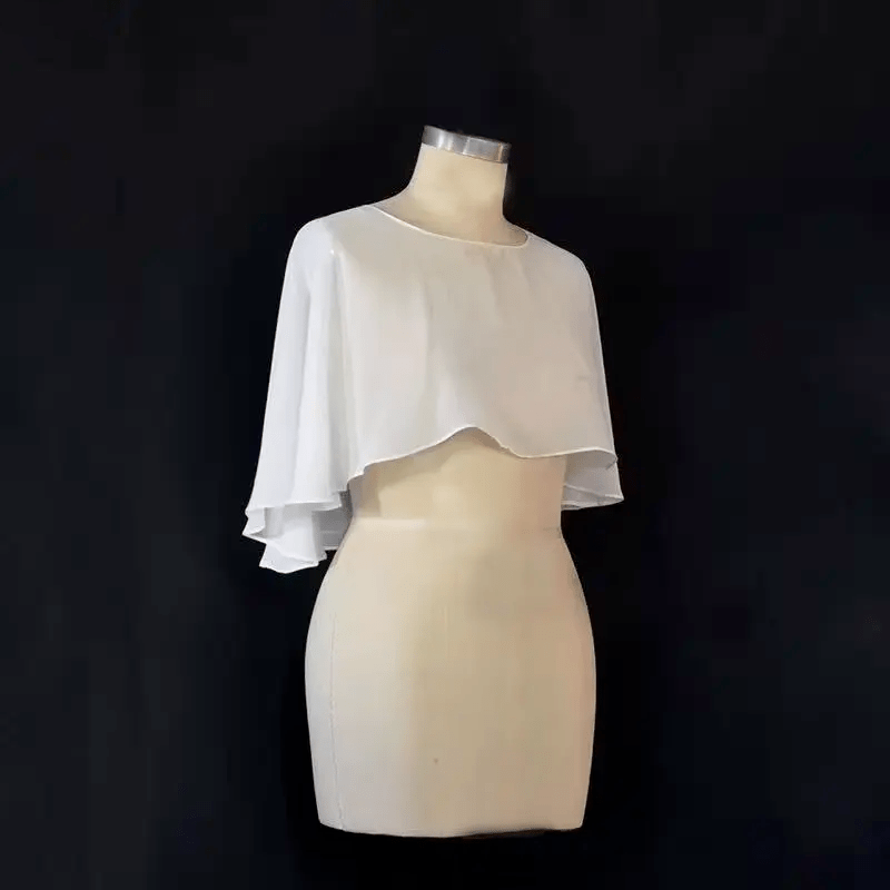 Cape de Mariee Courte vue de dos