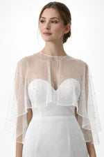 Cape de mariée avec perle