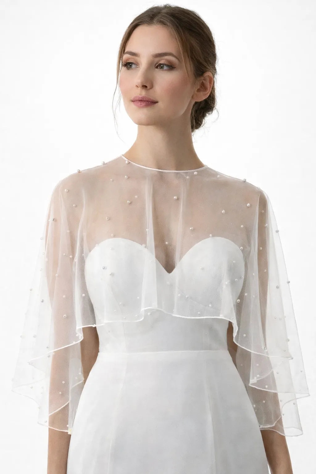 Cape de mariée avec perle