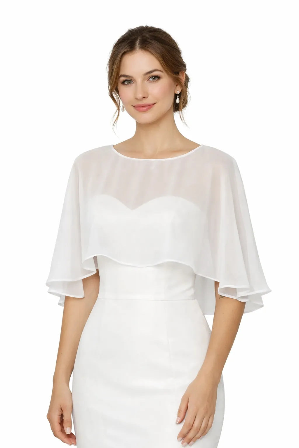 Cape de mariée courte