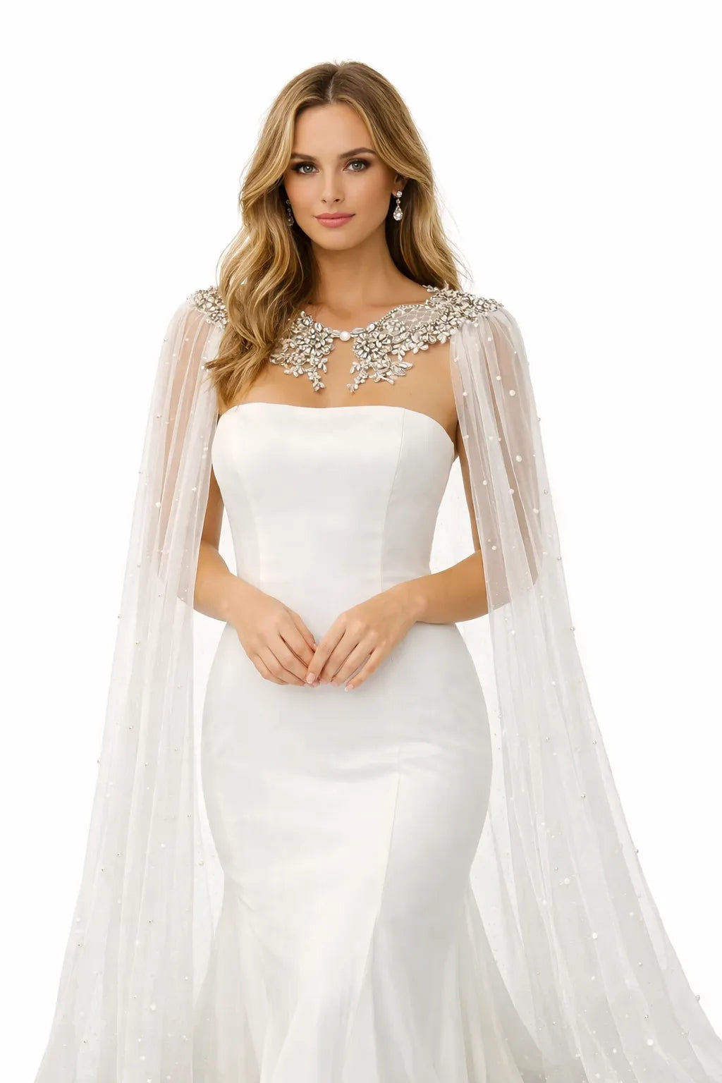 Cape de mariée longue