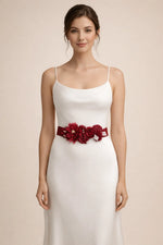 Ceinture fleurs robe de mariée