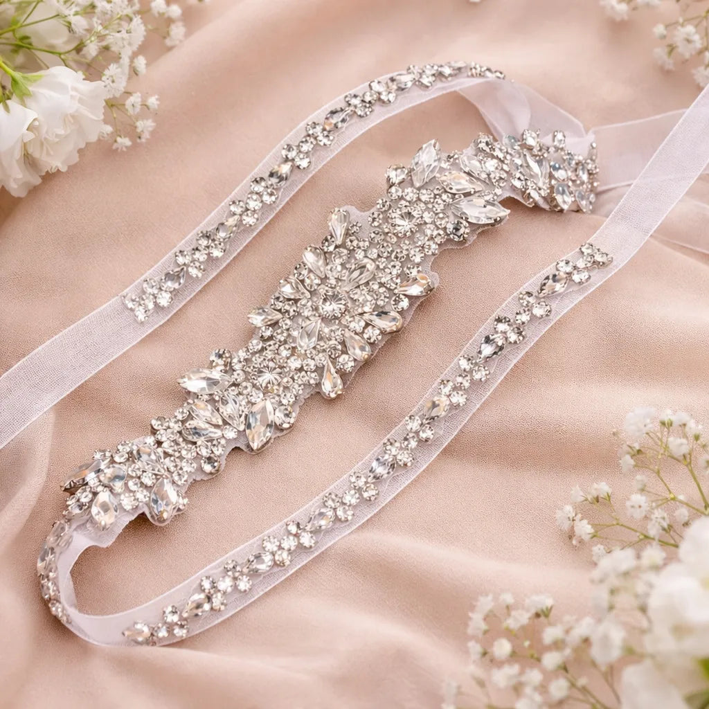 Ceinture strass pour robe de mariée