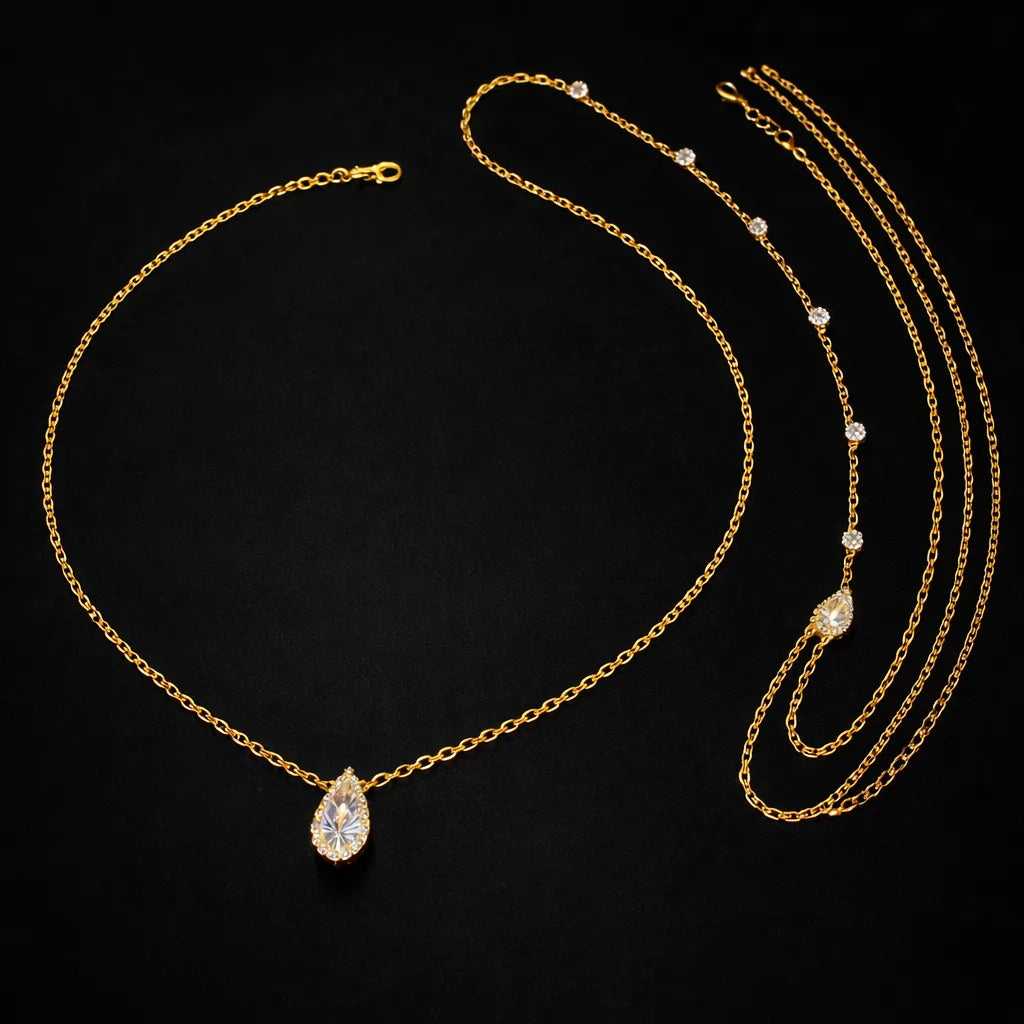 Collier de dos mariage or