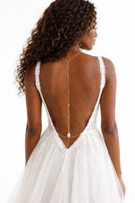 Collier de dos mariage or