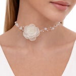Collier fleur mariée