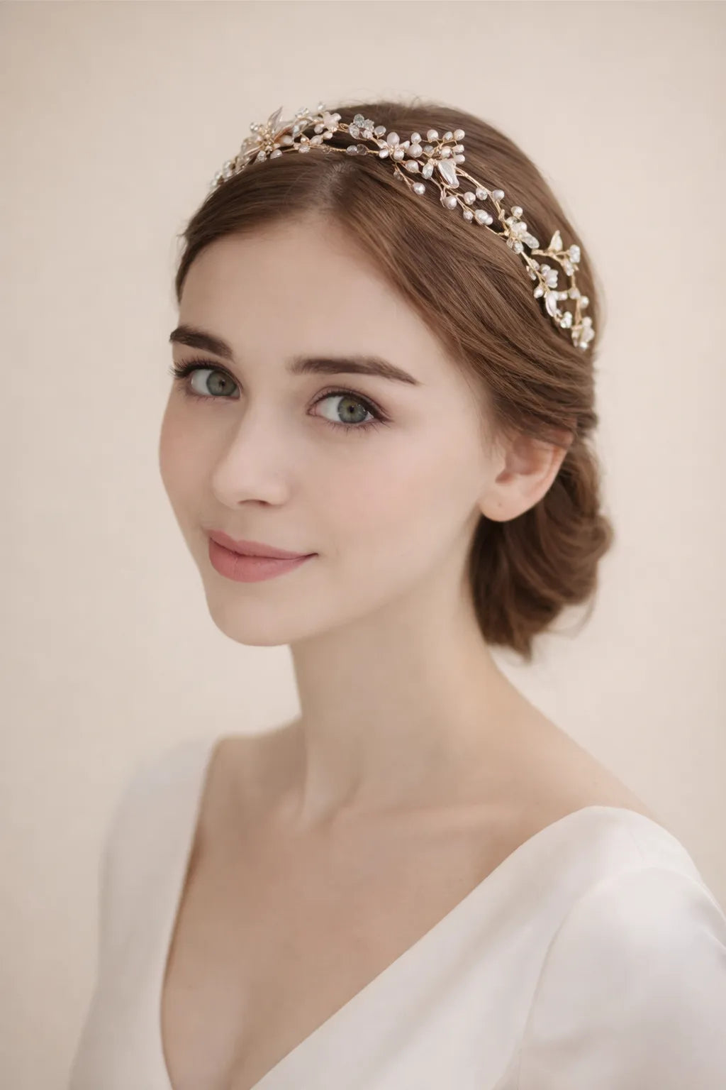 Diadème fleurs mariage
