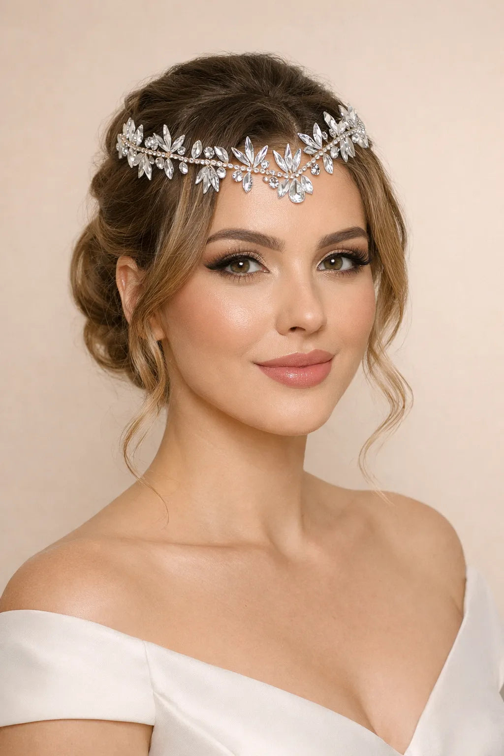 Diadème frontal mariage