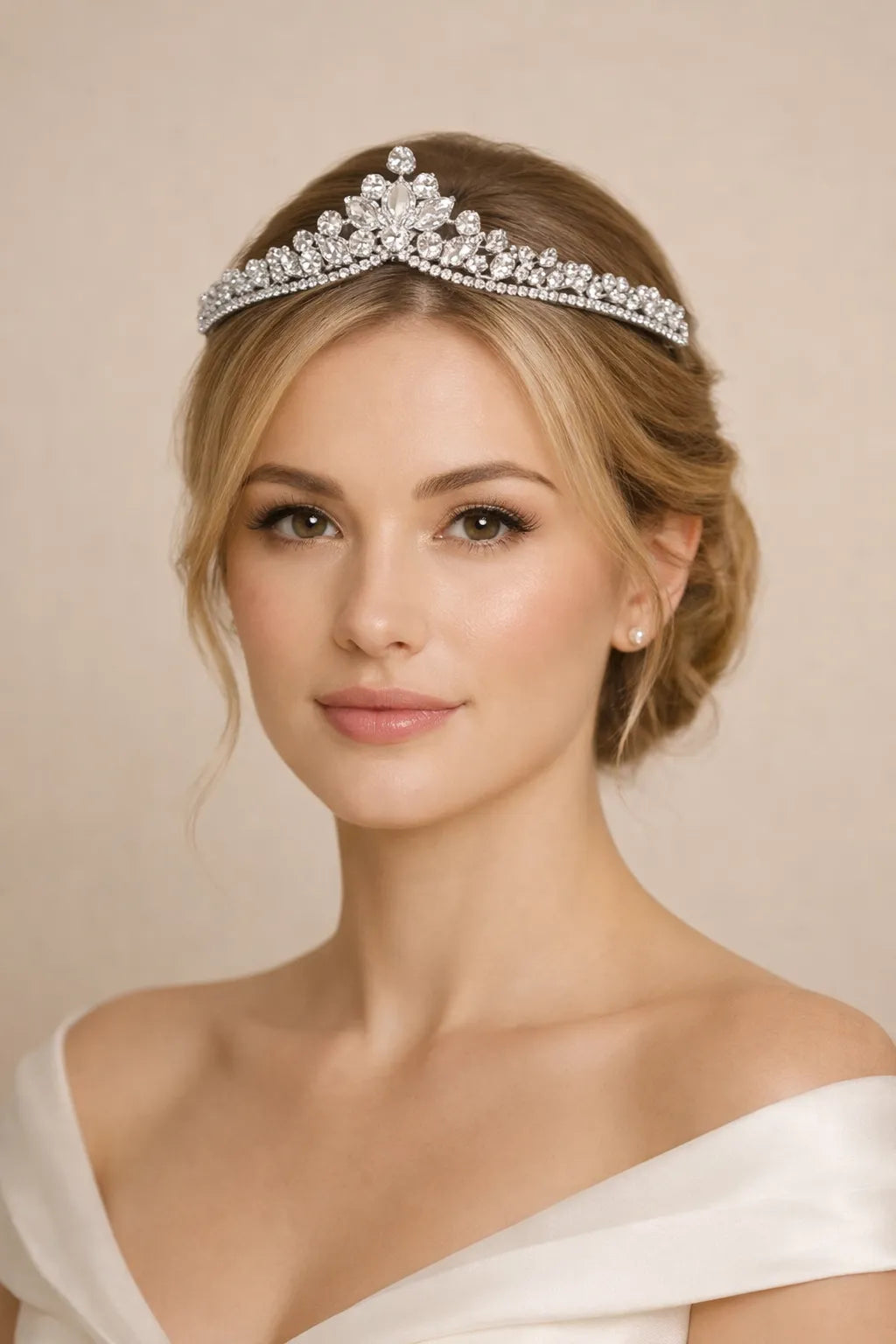 Diadème mariage argent