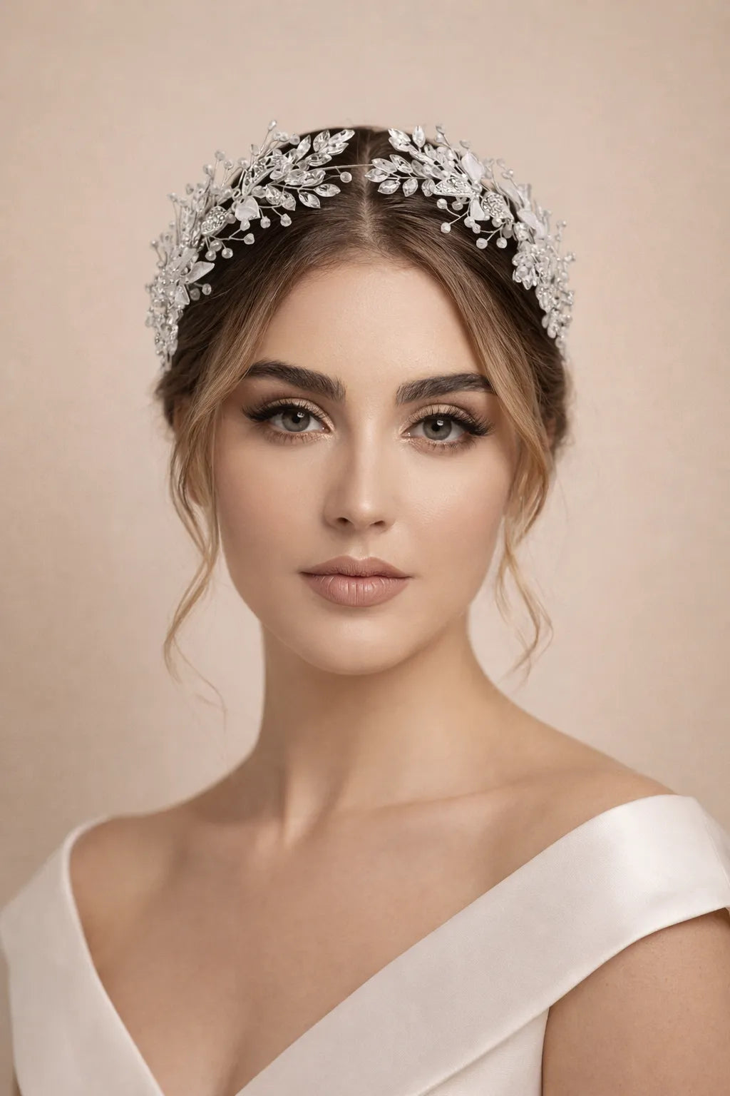 Diadème mariage cheveux courts