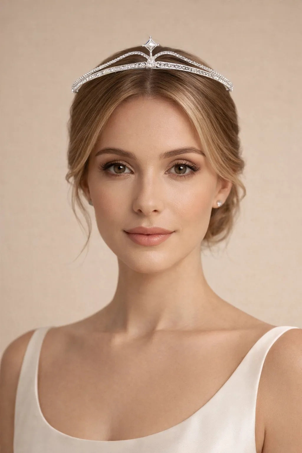 Diadème mariage cheveux long