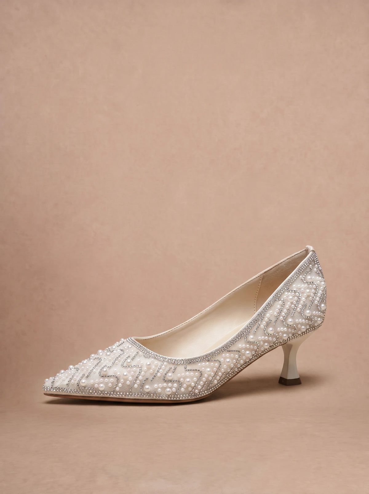 Escarpins de Mariée à Perles – 4 cm