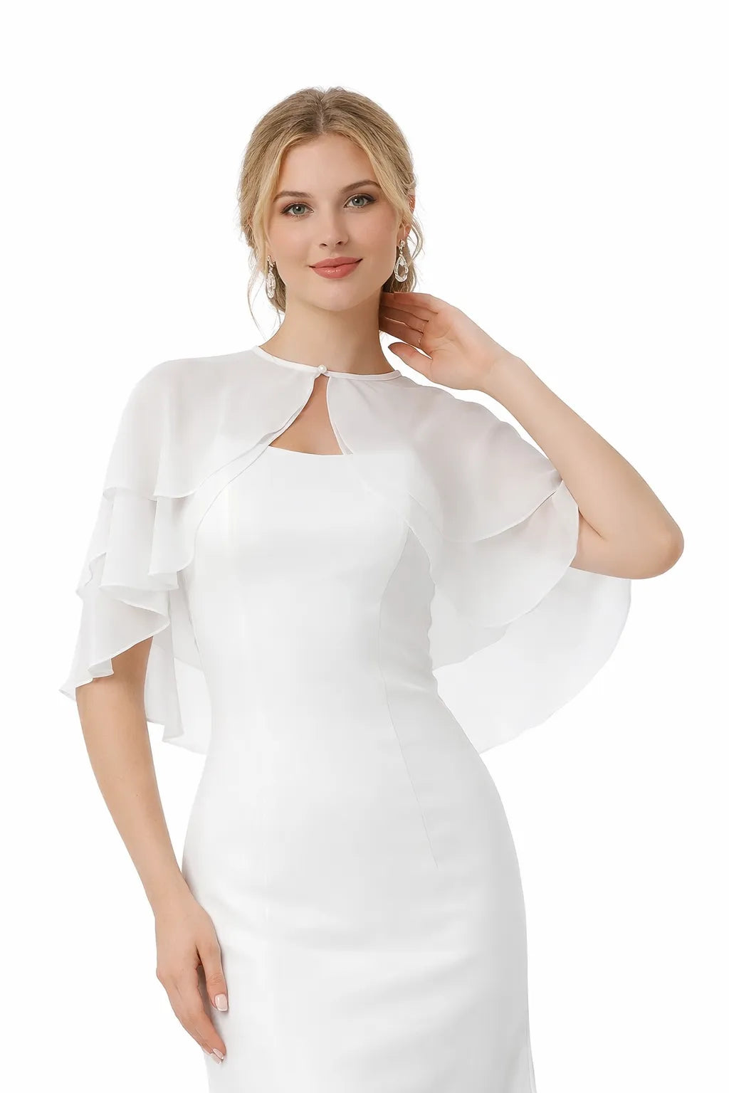 Étole de mariée en mousseline légère