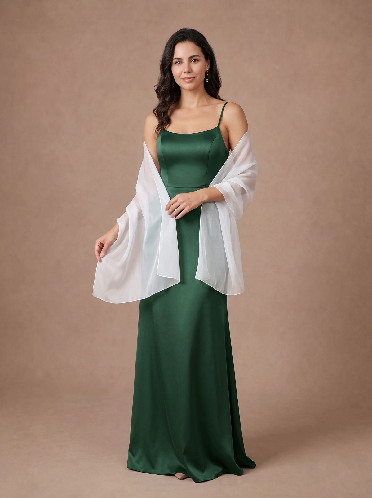 Étole blanche légère et transparente pour mariage