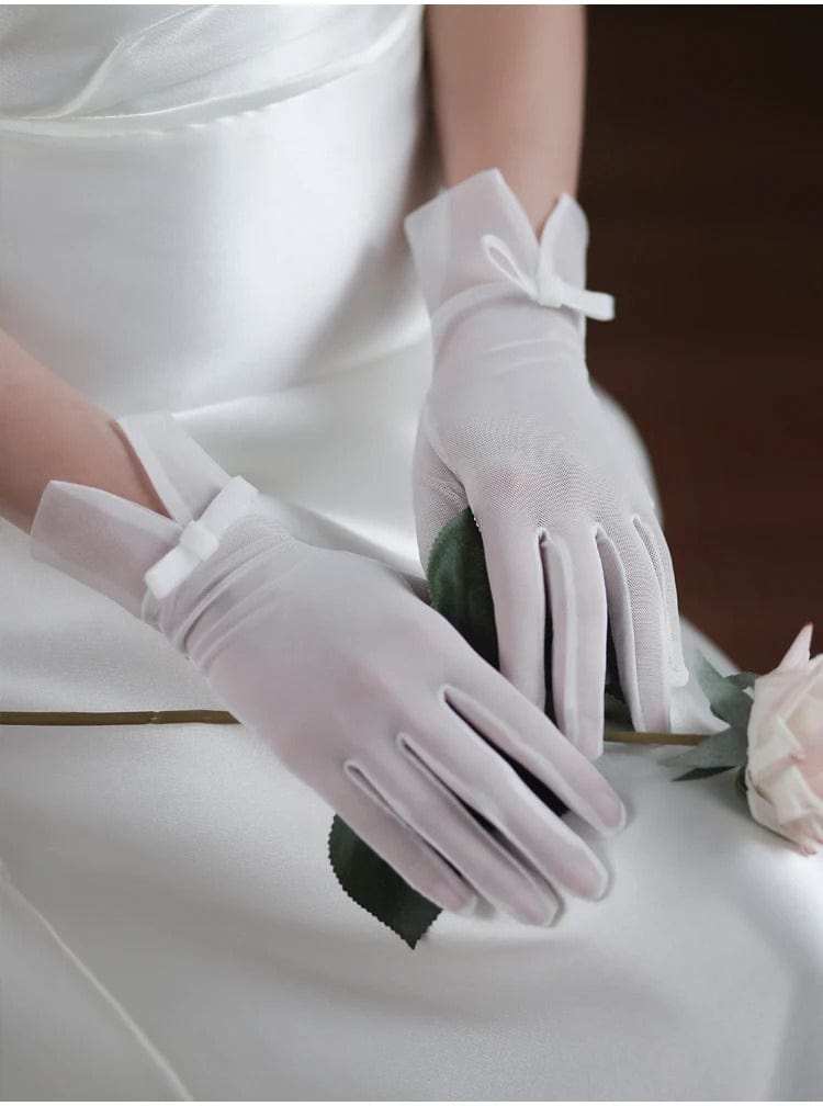 Gants De Mariée En Satin Pour Robe De Bal, Soirée Formelle - 12 Couleurs, Longueur 23 Cm, Polyester, Pour Mariage, Gala, événement Chic