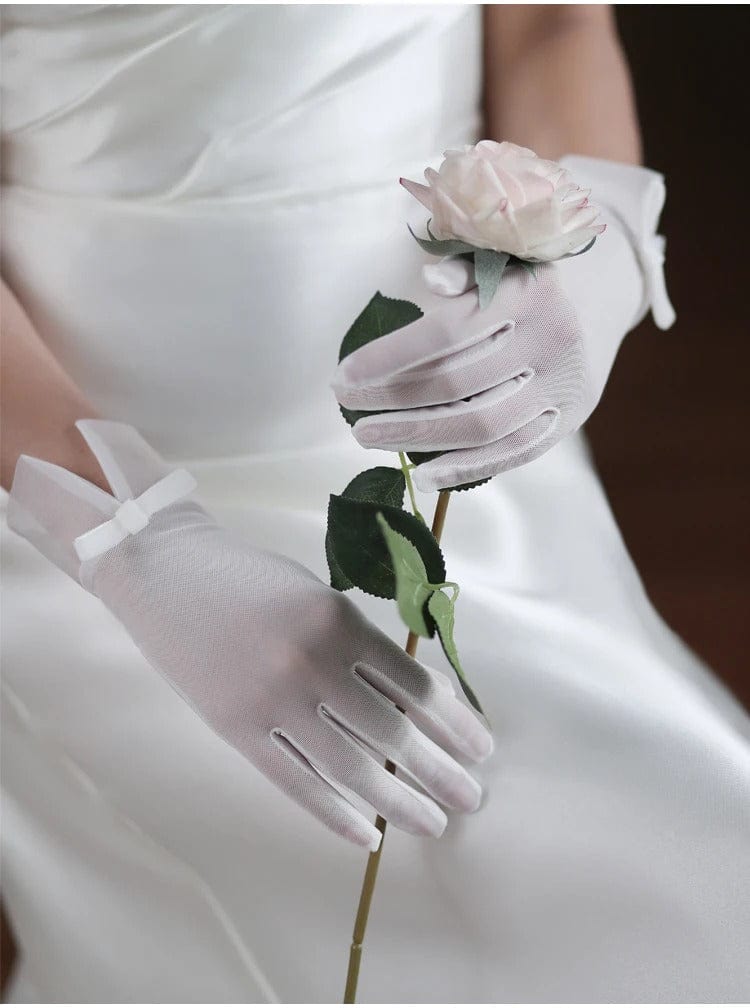 Détails de Gants de Mariee Blanc