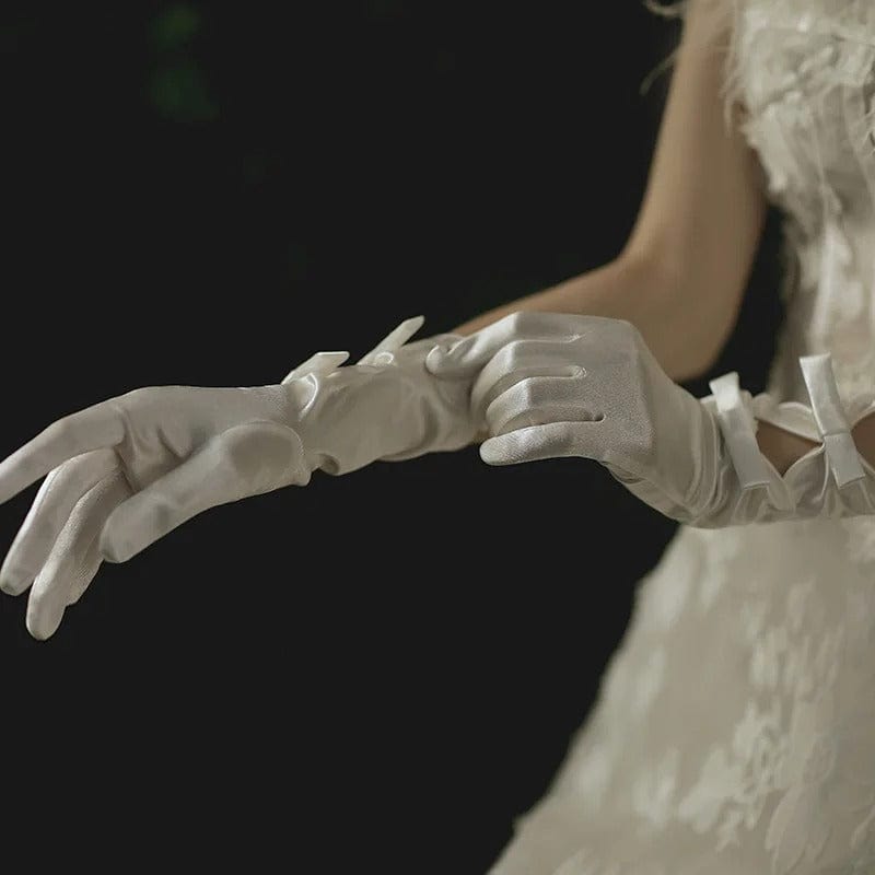 Gants de Mariee Ivoire vue de face