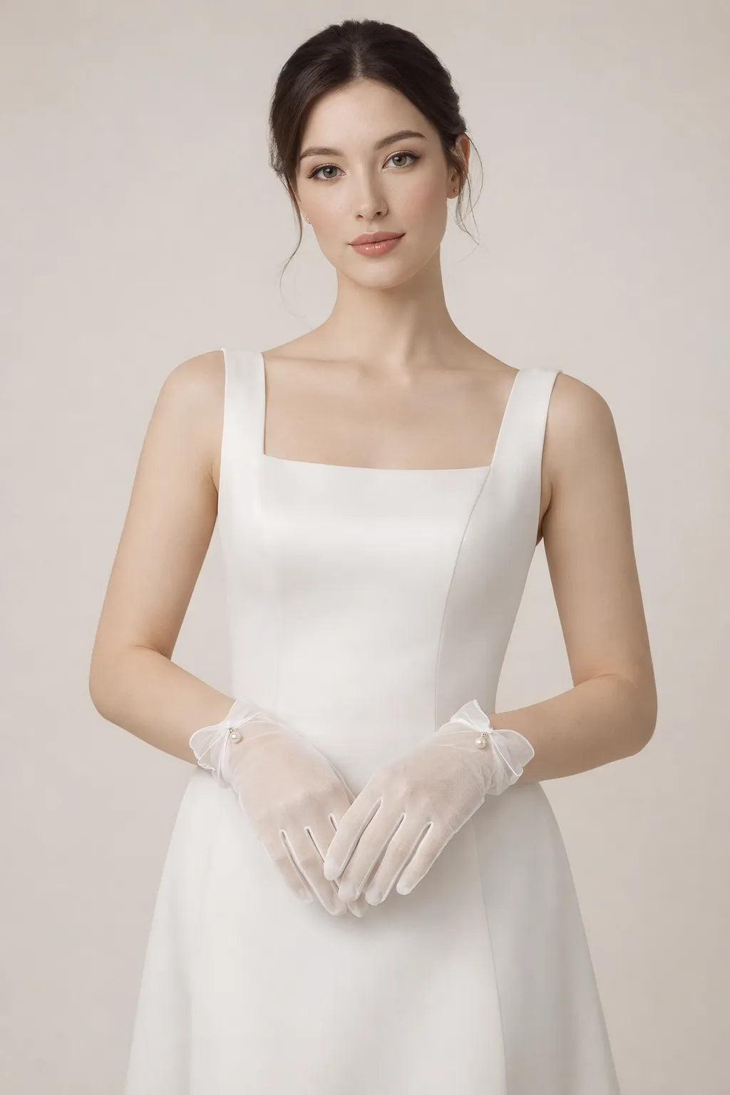 Gants de mariée transparent