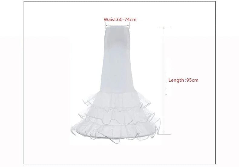 Gros plan sur les détails de Jupon Robe de Mariée Sirene