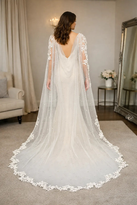 Cape de mariée dentelle