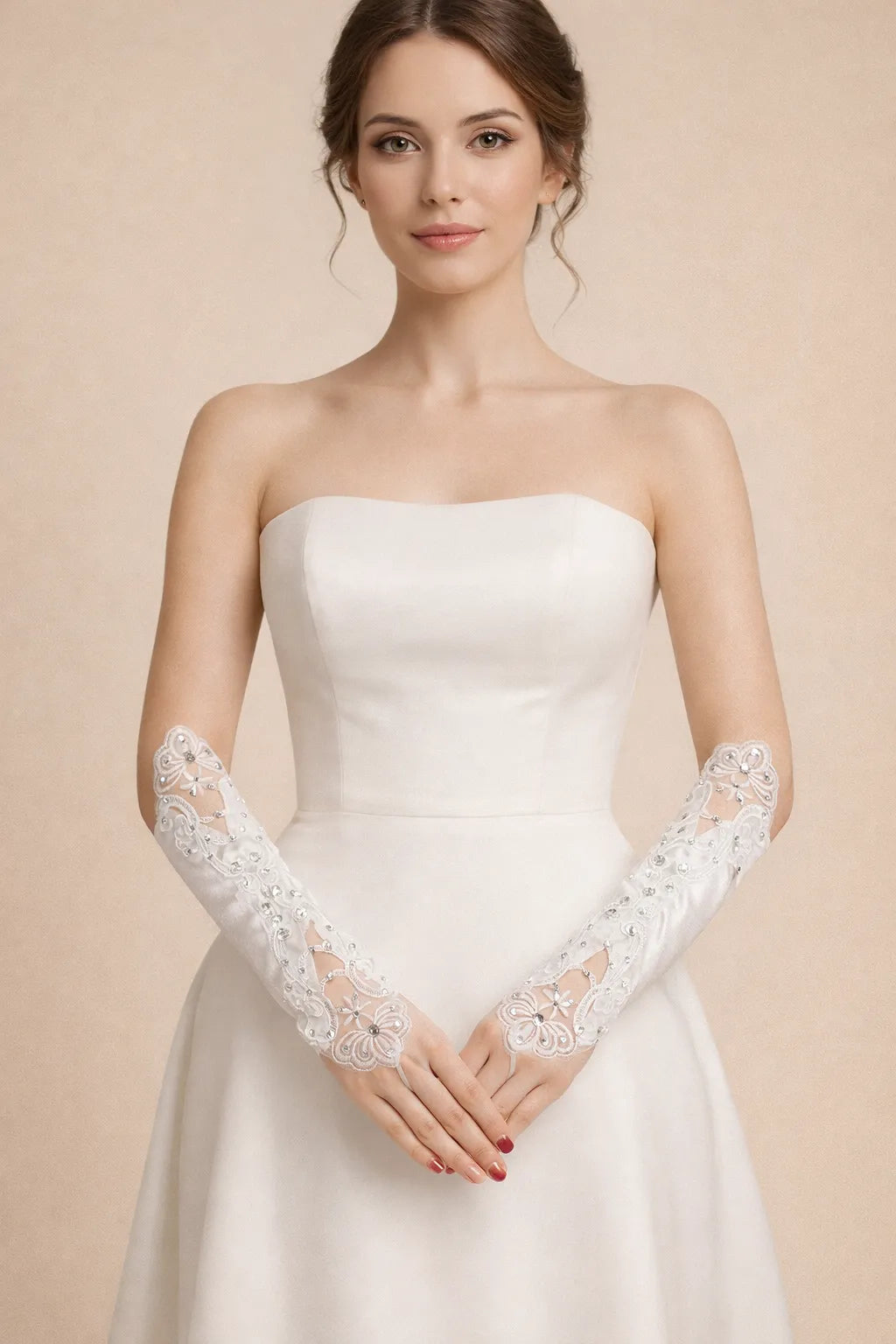 Mitaine mariée strass