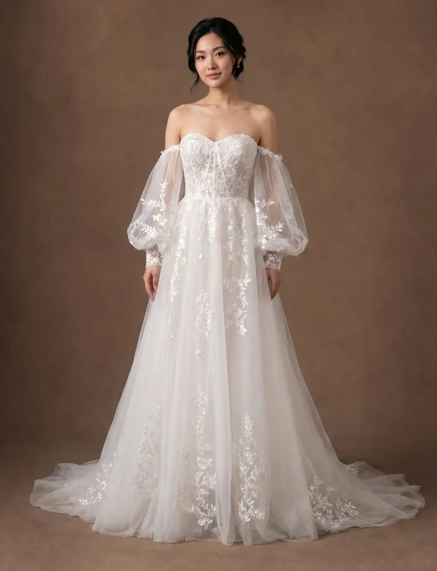 Robe de mariée Bustier Ivoire Champêtre Chic