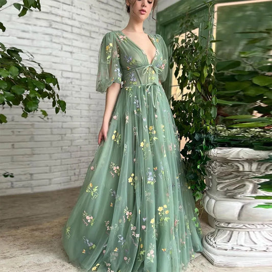 Robe de mariée Princesse verte