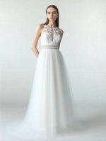 Robe de mariée droite avec bustier