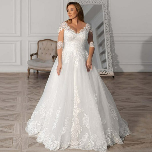 Robe de mariée princesse pour femme ronde