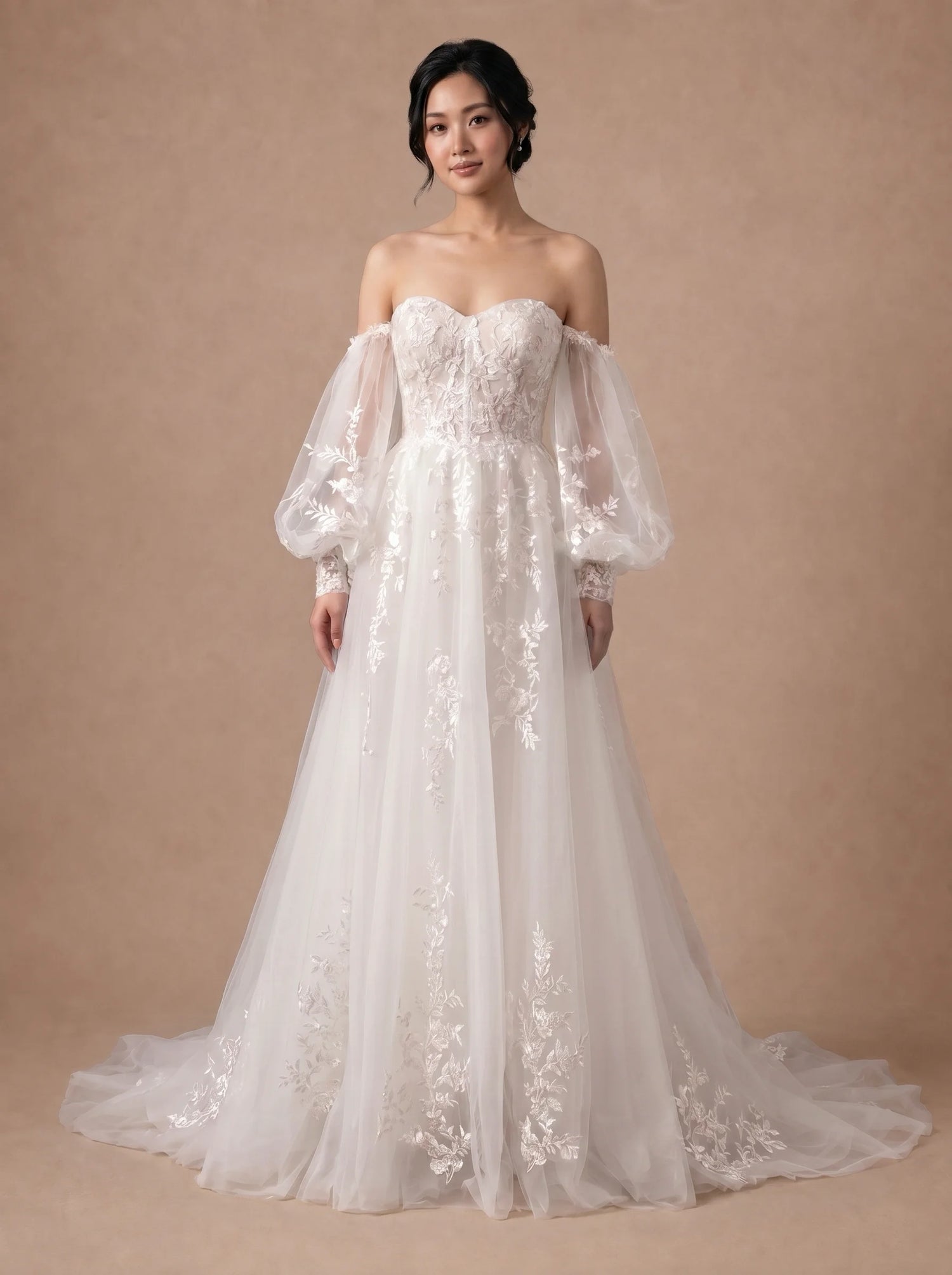 Robe de mariée Bustier Ivoire Champêtre Chic