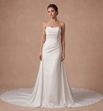 Robe de mariée Sirène Bustier avec Traîne amovible