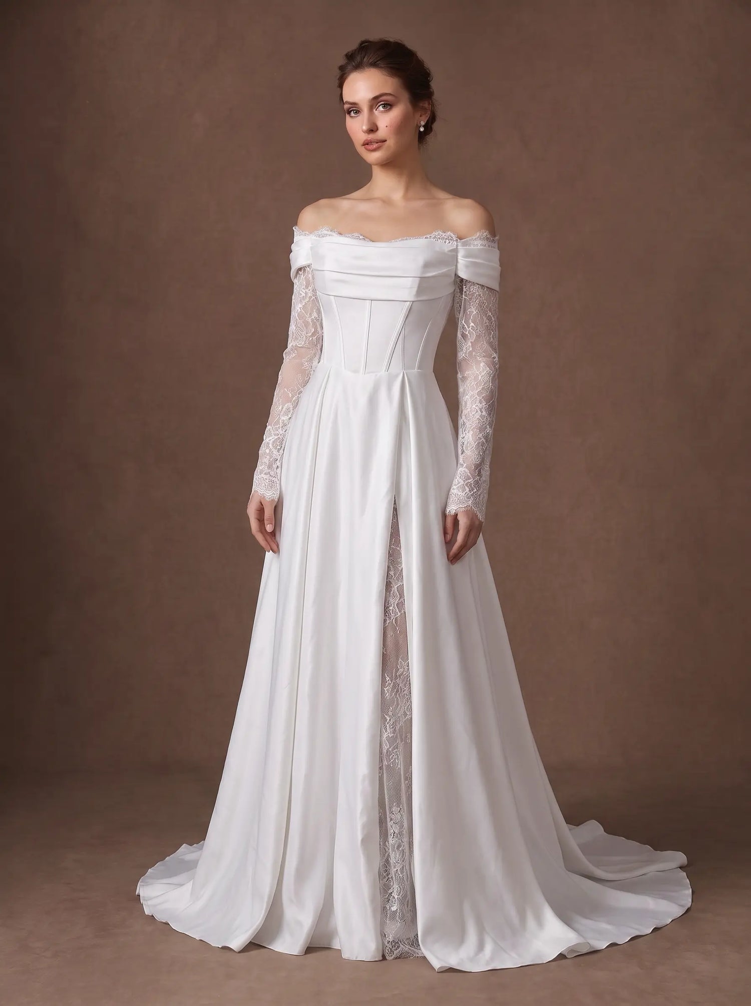 Robe de mariée dentelle simple