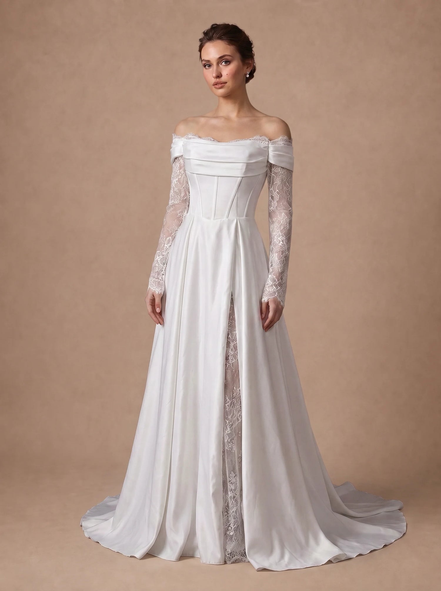 Robe de mariée dentelle simple