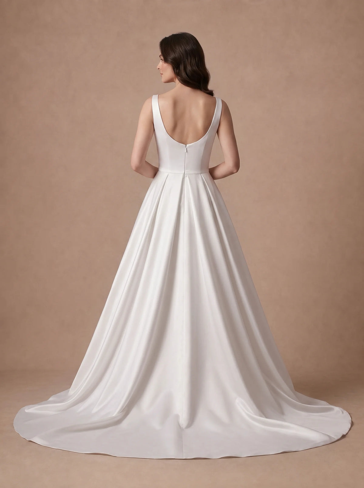 Robe de mariée drapée fluide