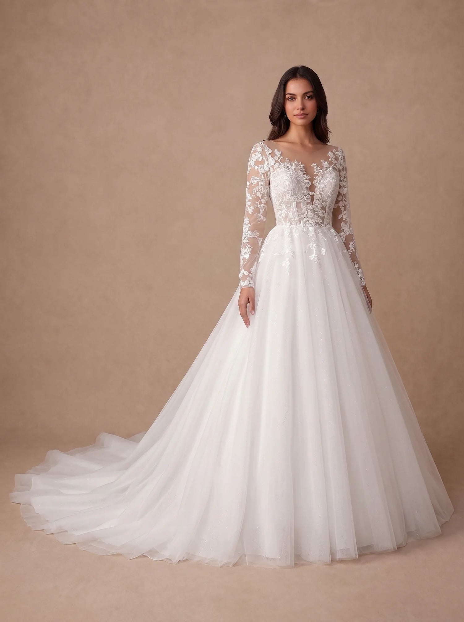 Robe de mariée princesse en dentelle