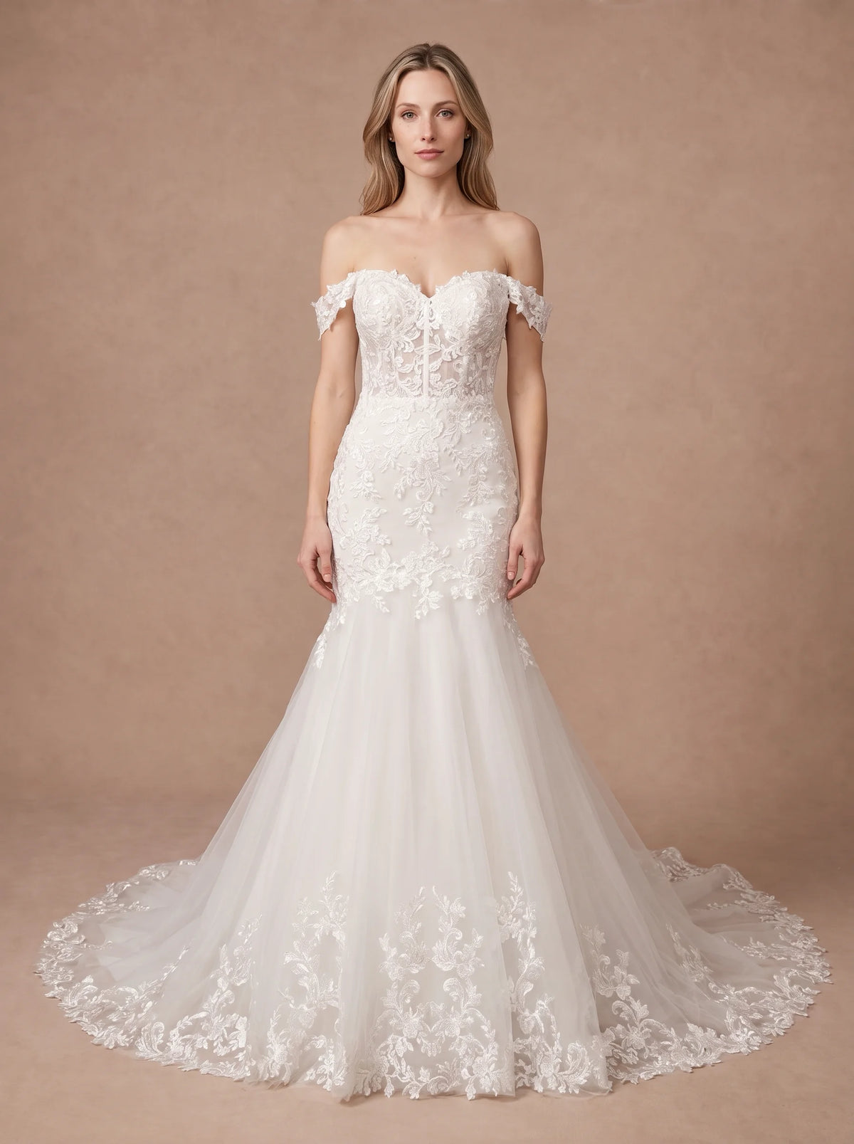Robe de mariée sirène flamenco